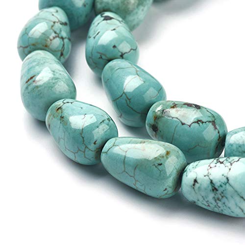 Craftdady 25Pcs Teardrop Natural Howlite Stone Beads Drop Gemstone Loose Beads Energy Healing Crystal Stone 14x9-10mm for Jewelry Craft Necklace Bracelet Earring Making - color: Howlite