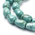 Craftdady 25Pcs Teardrop Natural Howlite Stone Beads Drop Gemstone Loose Beads Energy Healing Crystal Stone 14x9-10mm for Jewelry Craft Necklace Bracelet Earring Making - color: Howlite