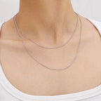 Gacimy Chain Necklace for Women, 14K Gold Plated/Silver Tone Cable Chain for Women, 1.1/1.3mm Thin Dainty Necklace Chains 16-24 Inch - size: 24 Inches, style: 1.3mm Silver
