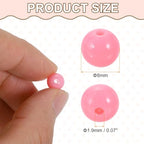 HARFINGTON 200pcs Cream Pink Acrylic Round Beads 8mm Dia 1.9mm Hole Plastic Resin Smooth Balls Loose Bead for Jewelry Making Bracelets Necklace Earrings DIY - color: Cream Pink, size: 8mm