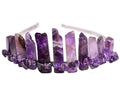 JIC Gem Amethyst Crystal Crown Raw Quartz Headband Handmade Tiara Natural Stone Headpiece Women Girls for Wedding Parties - color: Amethyst