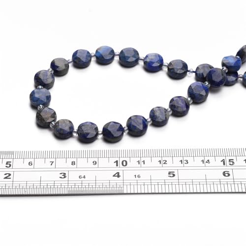 BEADIA Natural Faceted Lapis Lazuli Rondelle Disk Stone Beads 10x5mm 37cm for DIY Chain Jewelry Making - color: Lapis Lazuli