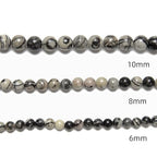 122Pcs(2 Strand/Set) 6mm Silk Stone Web Jasper Smooth Round Beads Natural Stone Beads AAA Grade Premium Round Gemstone Genuine Real Stone Loose for DIY Bracelet Jewelry String Making - color: Spider Web Jasper, size: 6mm