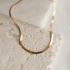 CHESKY Gold Necklace for Women-14K Plated/S925 sterling silver Snake Chain Necklace Dainty Simple Chunky Herringbone Necklace Gold Choker Necklaces Jewelry for Women Mothers Day Gifts for Mom - color: gold, style: 3mm 16.5 inch snake