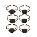 EXCEART 6Pcs Round Adjustable Bronze Gem Bracelet Bottom Holder Bezel Trays 1.96 Inch for Diy Jewelry Making and Charm Bracelet Crafting - color: bronze, size: 5*2.5cm