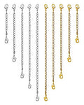 OHINGLT Necklace Extender 10Pcs Chain Extenders for Necklaces Bracelet, 14K Gold and Silver Plated Stainless Steel Extension Chain for Women Jewelry Making - color: Necklace Extender 10Pcs Gold & Siver