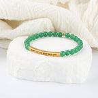 INSYOHO Dont Let the Hard Days Win Bracelet – Inspirational Healing Crystal Bracelet for Women & Men, Agate & Amethyst Beaded Adjustable, Motivational Gift for Stress Relief & Positivity - color: Green Aventurine