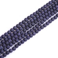 6mm Blue Sandstone Frosted Matte Unpolished Round Beads for Jewelry Making Strand 15 inch - color: Blue Sandstone, size: 6mm