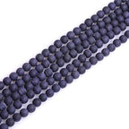 6mm Blue Sandstone Frosted Matte Unpolished Round Beads for Jewelry Making Strand 15 inch - color: Blue Sandstone, size: 6mm