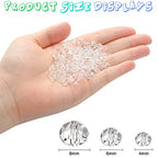 560 Pcs Briollete Crystal Glass Beads for Jewelry Making, Faceted Rondelle With Box, Spacer for DIY Craft Bracelets Charms Wind Chimes, 4/6/8mm (Transparent) - color: Transparent