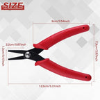 5.5 Inch Mini Flat Nose Pliers Thin Duckbill Pliers with Smooth Jaw for Jewelry Craft Making Beading Hobby Work Craft Supplies - style: Flat Nose Pliers