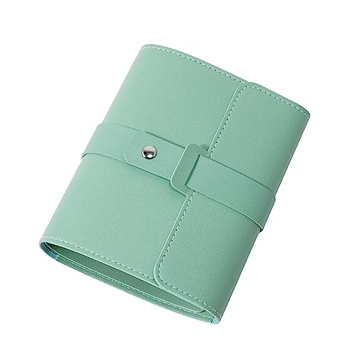 LAKE OF FIRE Earring Holder Organizer with Foldable Book Design Jewelry Book Organizer, Portable Pu Leather Travel Earring Case(Green) - color: Green