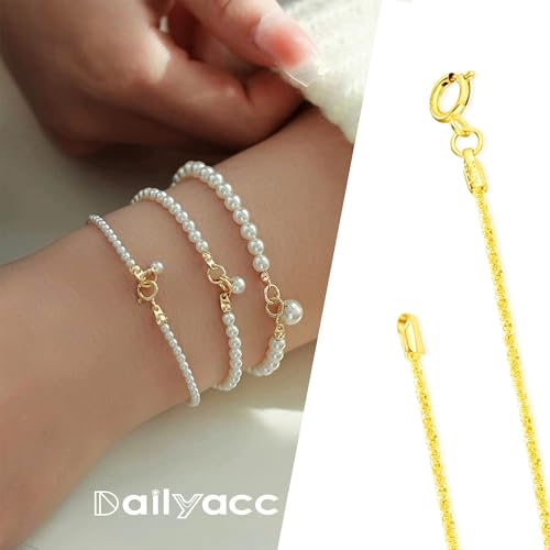 Spring Clasps Sterling Silver with Open Jump Rings Gold Necklace Clasps and Closures for Jewelry Making,Made in Italy - color: 3gold, size: 0.2inch