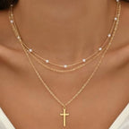 24PCS Gold Necklace Chain for Jewelry Making 1.5MM 18K Gold Plated Stainless Steel Cable Cross Link Chains Bulk for DIY Necklace - color: gold(1.5mm/18 inches)