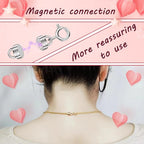 Serundo Auto 925 Sterling Silver Magnetic Necklace Clasps and Closures Min Magnetic Clasps for Necklaces Bracelets Chain Extender Connector for Jewelry Making Necklace 2Pack - color: gold+silver