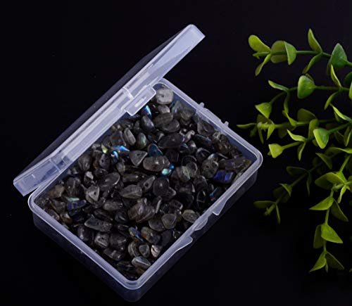 Natural Chip Stone Beads 5-8mm Spectrolite About 400 Pieces Irregular Gemstones Healing Crystal Loose Rocks Bead Hole Drilled DIY for Bracelet Jewelry Making Crafting (5-8mm, Spectrolite) - color: Spectrolite
