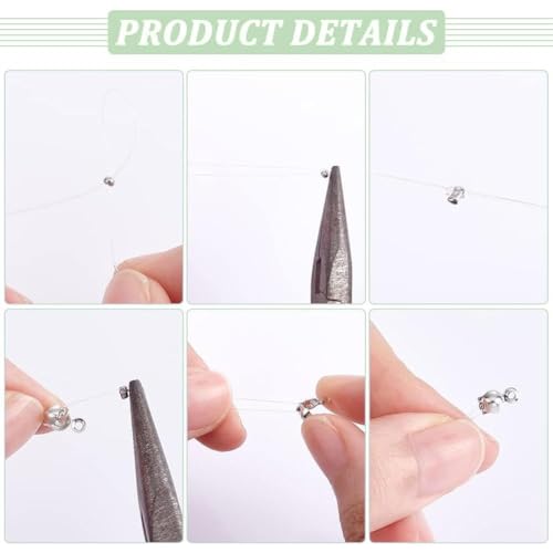 UNICRAFTALE About 1000Pcs 925 Sterling Silver Plated Rondelle Spacer Beads Round Crimp Beads Tiny Crimps Beads Brass Beads Metal Beads Findings for DIY Bracelet Necklace Jewelry Making Hole 1.2mm