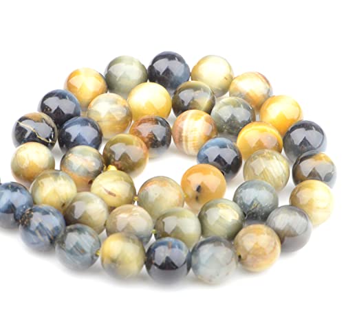 Bymitel 90 pcs Round Loose Stone Beads Gemstone Spacers for Charm DIY Jewelry Making 15.5" per Strand 4mm (Dream Tiger's Eye, 4mm) - color: Dream Tiger's Eye, size: 4mm