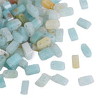 Beadia Natural Amazonite Stone Tila Beads 5x2mm Rectangle 2-Hole Spacer Beads for DIY Bracelet Earring Making 15"/Strand - color: Amazonite, size: 5x2mm