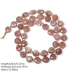 8×5mm Sunstone Natural Stone Beads for Jewelry Making About 35-40pcs 1 Strand 15" Drilled Flat Faceted Cabochon Gemstone Beads for Bracelets Necklace DIY Crafts - color: Sunstone