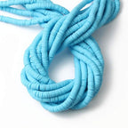 3600 pcs Blue Clay Beads for Bracelets Making, 10 Strands Flat Round Polymer Clay Beads 6mm Spacer Heishi Beads for Jewelry Making Earring Necklace - color: Blue