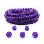 DandS ltd Crackle Lampwork Glass Beads for Jewelry Making, Purple Amethyst, Vibrant DIY Bracelets, Necklaces, Beading Supplies & Craft Kits for Handmade Jewelry, 80pcs 0.39 inch (10mm), #J288-10 - color: Purple Amethyst