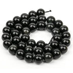 HAAMIIQII 35pcs 10mm Natural Black Obsidian Stone Beads Round Loose Gemstone Beads for Jewelry Making Strand 15 Inch - color: Black Obsidian, size: 10mm 35pcs