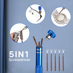 EasyTime Watch Battery Replacement Tool Kit Professional Watch Repair Toolkit and Back Remover Set with Adjustable Case Opener, Tweezers, Screwdriver and Instructions - color: Blue