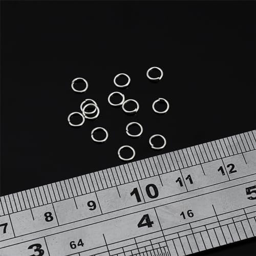 BEADIA 925 Sterling Silver Jump Rings 0.5x4mm 100pcs for Jewelry Making Findings - size: 0.5x4mm