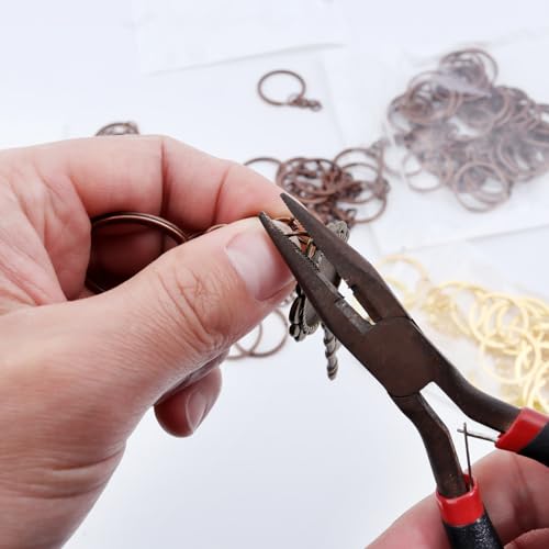10Pcs Keychain Key Ring with Chain Bulk Split Key Chain,1.1 Inch Key Chains Parts with Open Jump Ring Connector for Jewelry Making Crafts (Gold) - color: 10Pcs Gold