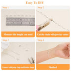 YOUBEIYEE 16.4 Feet Silver Paperclip Chain for Jewelry Making Stainless Steel Chains Roll for Women Necklace Bracelet DIY Jewelry Supplies - color: Paperclip Silver