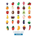 Craftdady Fruit Dangle Charms Pendants Cute Resin Food Pendants Apple Orange Pineapple Strawberry Pendants Lovely Vegetable Mushroom Charms for DIY Craft Earring Bracelet Necklace Jewelry Making - color: Mixed Shape