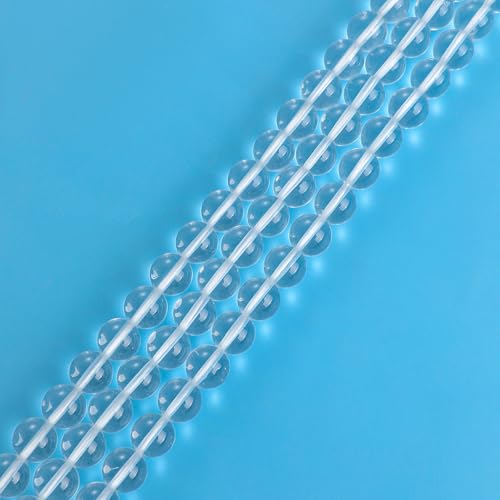 150pcs 6mm Clear Quartz Beads Natural Gemstone Beads Round Loose Beads for Jewelry Making - color: Clear Quartz, size: 6mm