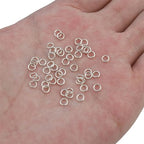 BEADIA 925 Sterling Silver Jump Rings 0.7x4mm 50pcs for Jewelry Making Findings - size: 0.7x4mm