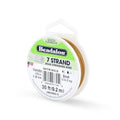 Beadalon 7 Strand Stainless Steel Bead Stringing Wire, .015 in / 0.38 mm, Satin Gold, 30 ft / 9.2 m - color: Satin Gold, style: .015 in / 0.38 mm , 30 ft / 9.2 m