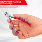 HAUTMEC 5" Precise Small Flush Cutters of Engineer Wire Cutters Pliers 5PCS Side Cutters with Location Pin for Fine Shearing, Perfect for Circuit Board Cutting, Electronic Components, HT0327-5PC - color: 5 Inch-5pcs