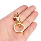 20pcs Swivel Clasps Lanyard Snap Hook with Key Ring Clip Lanyard Metal Lobster Claw Clasp Key Chain Rings for Crafts, Jewelry Making, Purses DIY (Gold)