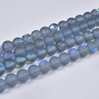 60PCS 6mm Natural Gray Mystic Aura Quartz Gemstone Frosted Matte Titanium Round Loose Spacer Beads 15 inch Full Strand Crystal Healing Power Quartz - color: Grey Mystic Aura, size: 6mm