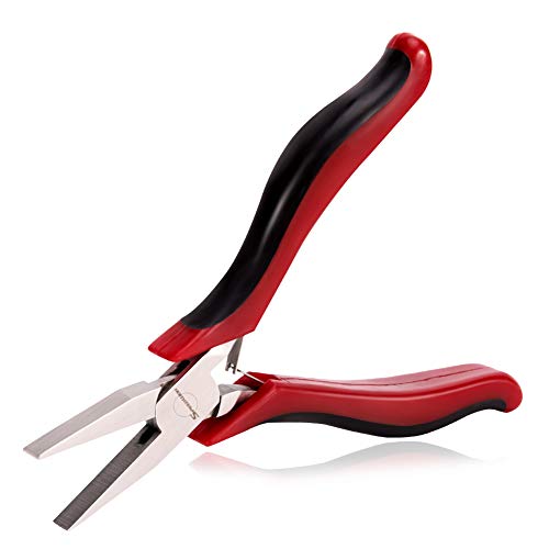 SPEEDWOX Flat Nose Pliers - 4.5 Inch Micro Chain Nose, Duck Bill Fine Pliers, Smooth Jaws, Mini Precision Jewelry Making Tool, Chrome Vanadium Steel - style: Flat Nose Pliers