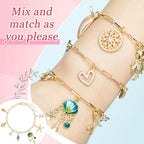 Quelay 328 Pcs Gold Sea Ocean Beach Charms Pendants for Jewelry Making Kit Bulk for Women DIY with 118 Charms 200 Jump Rings 5 Necklaces 5 Bracelets Accessories for Gift Beginner Arts Christmas