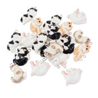 Beadthoven 20Pcs Resin Cat Charms Flatback Cute Animal Pendants Mixed Kitty Resin Pendants Kawaii Dangle Charms with Loop for Jewelry Making Keychain Earrings Necklace DIY Crafts - color: Kitten - Mixed