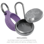 CURVD Premium Carrying Case Durable Travel Keychain Container, Medicine Pill Organizer, Travel Pill Box, Small Waterproof Holder for Pills, Earplugs, Compatible with Loop, Vibes & Eargasm - color: Purple