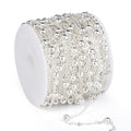 33 Feet Silver Satellite Cable Chains Roll, 2MM Silver Plated Brass Ball Beaded Cable Link Chains Spool Bulk for Jewelry Making DIY Craft - color: 4.0mm beads silver satellite cable chain