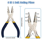 AHIER 6 in 1 Bail Making Pliers Wire Looping Forming Pliers, 3mm to 10mm Wire Bending Plier with Non-slip Comfort Grip Handle for Jewelry Making, Loops, Jump Ring (Round)