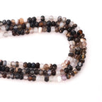 Faceted 4x6mm Natural Coffee Agate Stone Rondelle Spacer Gemstone Beads Loose Semi Gemstone Beads for Jewelry Making - color: Coffee Agate