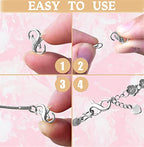 Dailyacc S925 Double Opening Lobster Clasp Sterling Silver and Gold Necklace Bracelet Extender Clasps and Closures for DIY Jewelry - color: Silver 2PCS, size: 15.5mm × 7.5mm