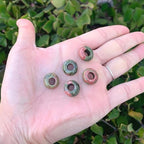 Adabele 10pcs Natural Unakite Jasper Gemstone 8x14mm Donut Rondelle Beads Large Hole ID 5.6mm for DIY Craft Jewelry Making GW-A11 - color: Unakite Jasper, size: 14mm x 8mm - 10pcs