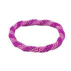 Wigspedia Crochet Glass Seed Bead Nepal Boho Bracelet - Pink - color: Pink Style # 1