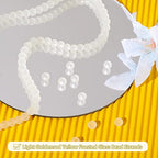 FASHEWELRY 200Pcs Transparent Frosted Glass Bead 4mm Matte Crystal Glass Loose Beads for DIY Jewelry Making (Light Goldenrod Yellow) - color: Light Goldenrod Yellow
