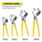 TOPLINE 4-piece Tongue and Groove Joint Pliers Set with Dipped Handles, Groove Joint Pliers Set Included 12-Inch, 10-Inch, 8-Inch and 6-Inch, Ideal for Basic Home Repair and General Applications - style: Dipped Handle